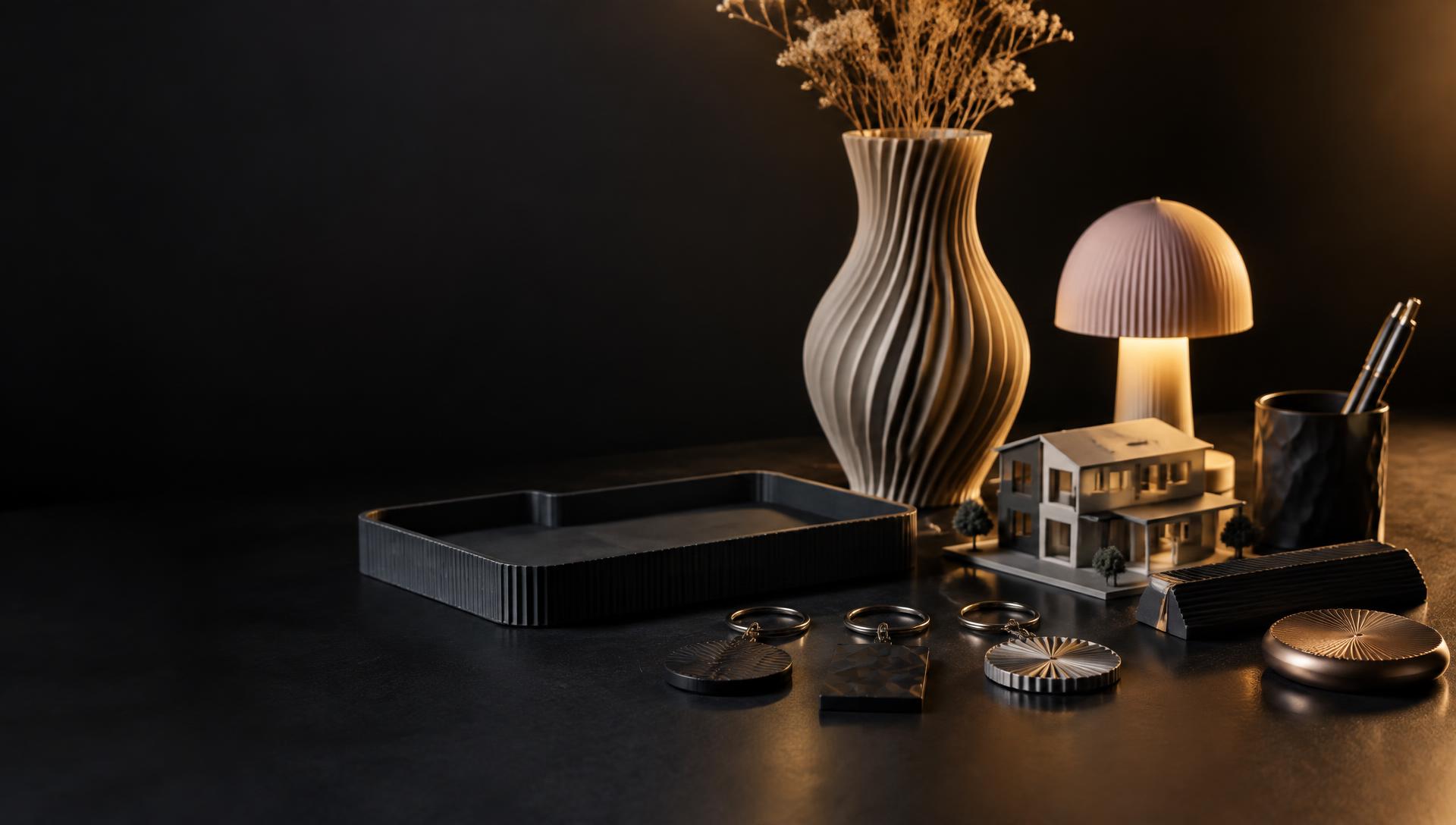 Decoração, brindes e miniaturas produzidos em impressão 3D
